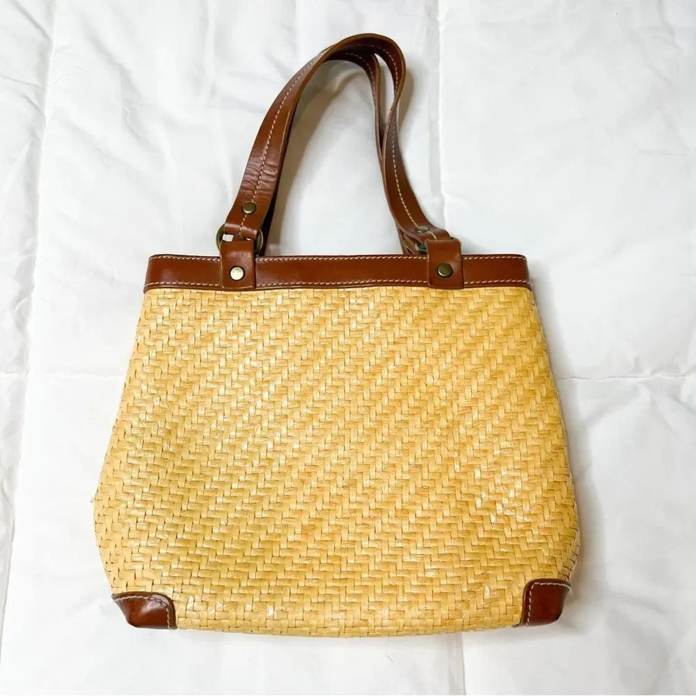 Fossil Woven Wicker Mini Handbag Purse